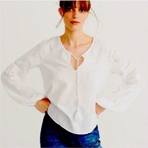 Abercrombie & Fitch white Shirt/Blouse Top M size